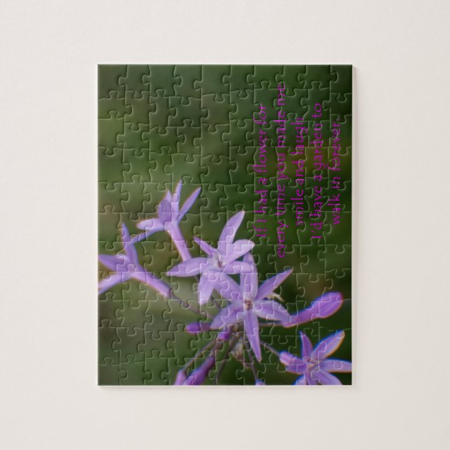 Photo of Dainty Purple Flowers created as a puzzle (Vertical)