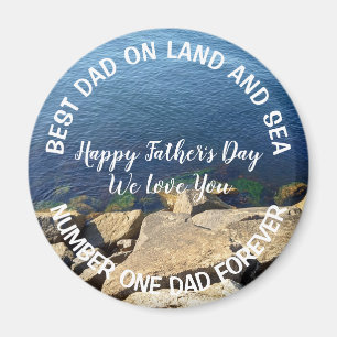 Photo of Deep Blue Ocean Best Dad Father's Day Magnet