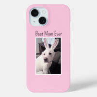 Photo of Dog Wearing Bunny Ears Best Mum Ever Pink