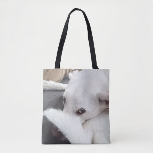 Photo of Dog with Mysterious Eyes Tote Bag