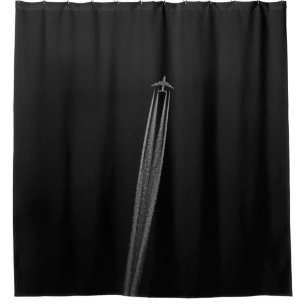PHOTO OF FIGHTER JET SHOWER CURTAIN