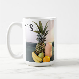 Photo of Fruit with Bible Verse Custom Initial Coffee Mug