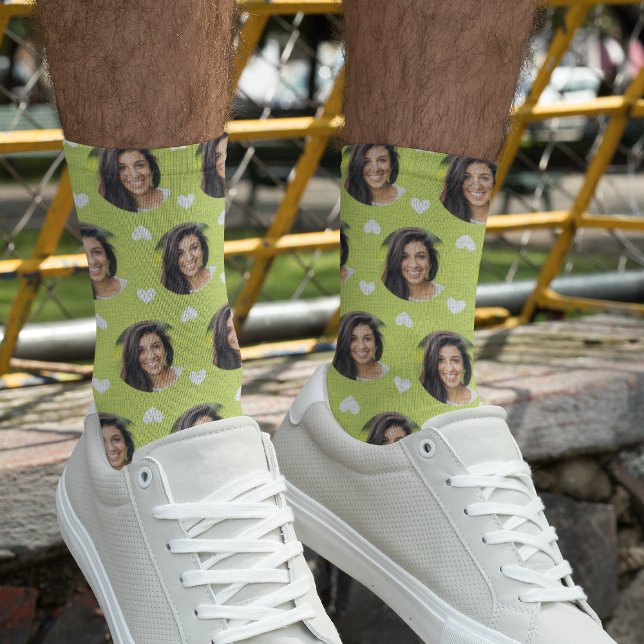Photo of Girlfriend For Boyfriend Chartreuse Heart Socks (Creator Uploaded)