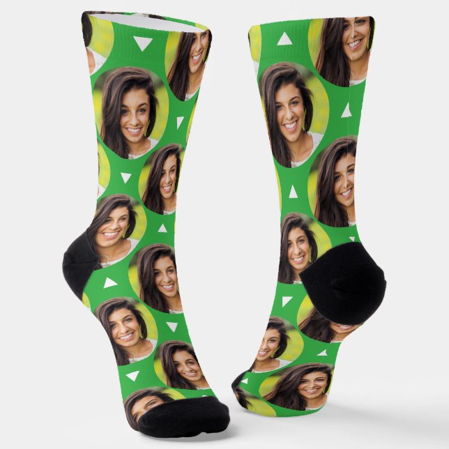 Photo of Girlfriend for Boyfriend Fun Kelly Green Socks (Angled)