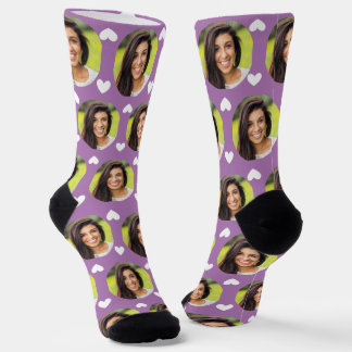Photo of Girlfriend For Boyfriend Lavender Hearts Socks