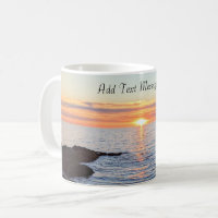 Photo of Golden Sunset on Blue Ocean Orange Sky
