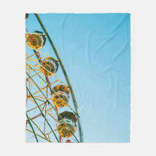 Photo of green Ferris wheel Fleece Blanket