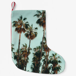 Photo of green palm trees small christmas stocking