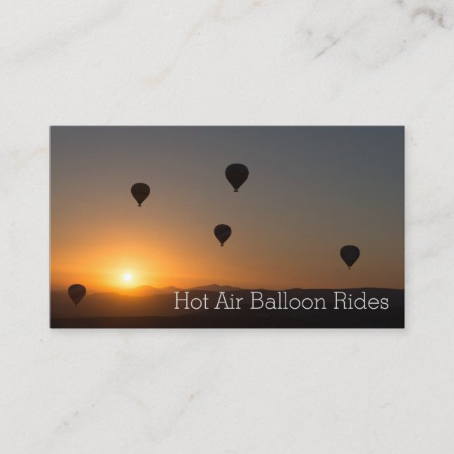 Photo of Hot Air Balloon Rides Business Card (Front)