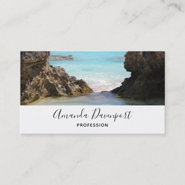 Photo of Island Coast & Tropical Sea Business Card (Front)