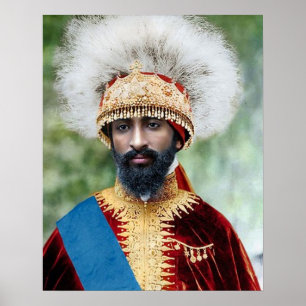 Photo of King Haile Selassie of Ethiopia Canvas Pr Poster