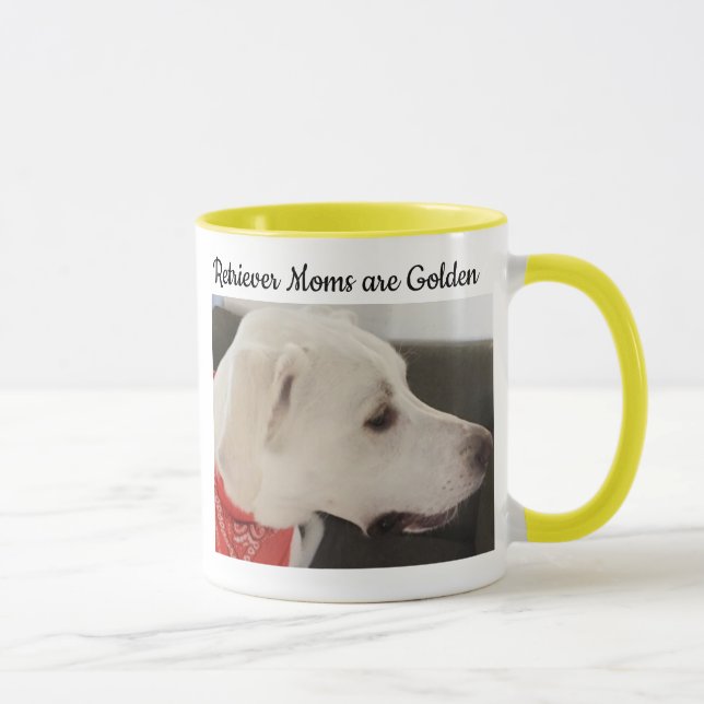 Photo of Labrador Retriever Mix Dog Yellow Mum Mug (Right)