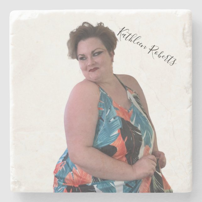 Photo Of Me Marble Stone Coaster (Front)
