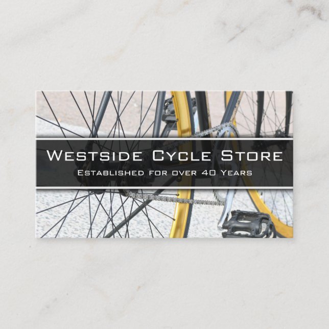 Photo of Modern Bike Wheels - Business Car Card (Front)