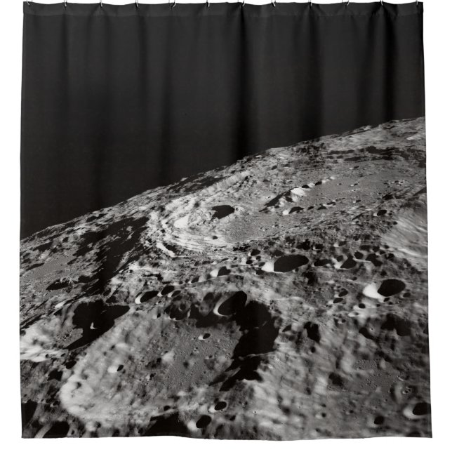 PHOTO OF MOON SURFACE SHOWER CURTAIN (Front)