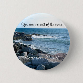Photo of Ocean Salt of the Earth Bible Verse 6 Cm Round Badge