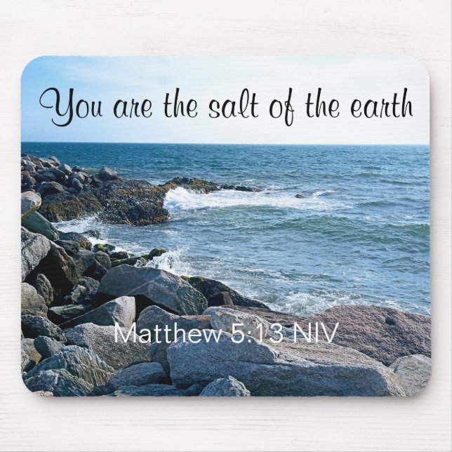 Photo of Ocean Salt of the Earth Bible Verse Mouse Mat (Front)