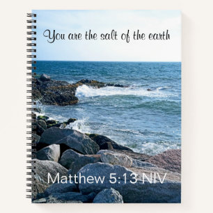 Photo of Ocean Salt of the Earth Bible Verse Notebook