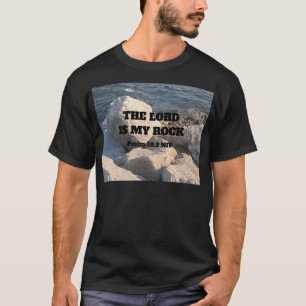 Photo of Ocean The Lord is My Rock Bible Verse T-Shirt