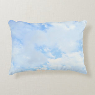 Photo of Peaceful Light Blue Sky Simple Decorative Cushion