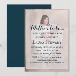 Photo of Pregnant Woman - Baby Shower Invitation