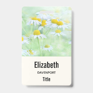 Photo of Pretty Daisies in a Field ID Badge