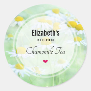 Photo of Pretty Daisies in a Field Kitchen Classic Round Sticker