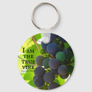 Photo of Purple Grapes Gospel of John Bible Verses Key Ring