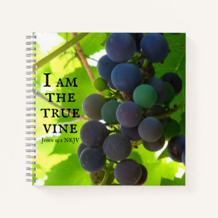 Photo of Purple Grapes Gospel of John Bible Verses Notebook