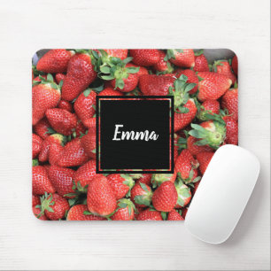 Photo of Red Juicy Strawberries Mouse Mat