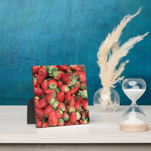 Photo of Red Juicy Strawberries Plaque (Insitu)