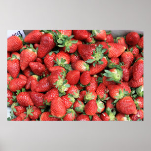 Photo of Red Juicy Strawberries Poster