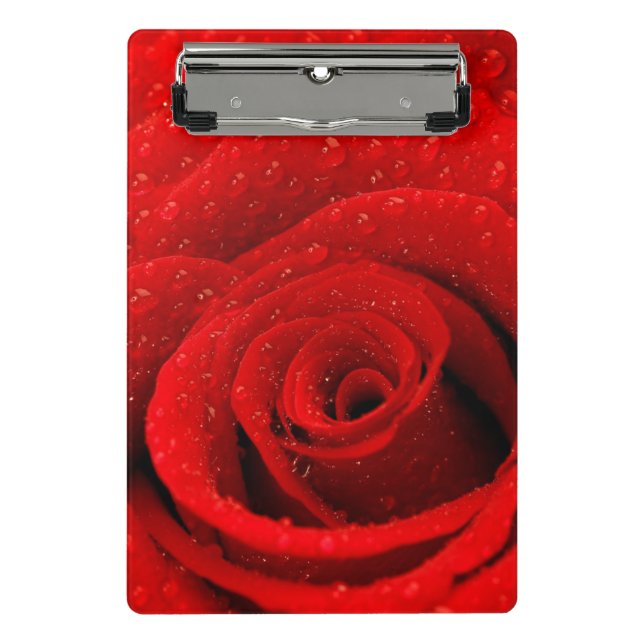 Photo of Red Rose Background Mini Clipboard (Front)