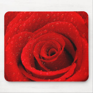 Photo of Red Rose Background Mouse Mat