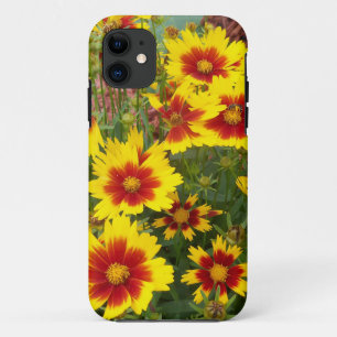 Photo of red & yellow Coreopsis Flowers on an iPhone 11 Case