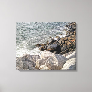 Photo of Rocky Atlantic Ocean Shore Canvas Print