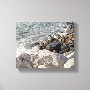 Photo of Rocky Ocean Shore Canvas Print