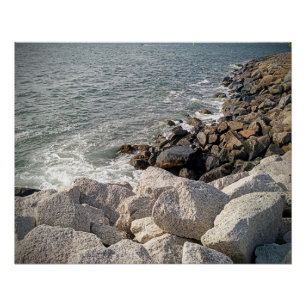 Photo of Rocky Ocean Shore Poster