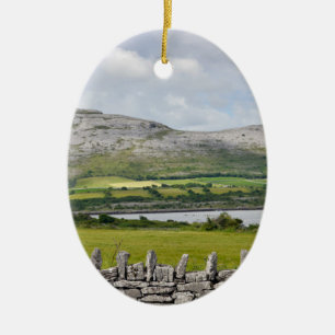 Photo of scenic Burren County Claire Ireland Ceramic Tree Decoration
