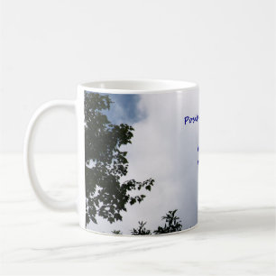 Photo of sky and clouds created into a coffee mug