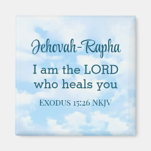 Photo of Sky I am the Lord Who Heals Bible Verse Magnet