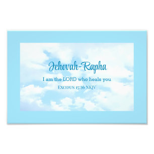 Photo of Sky I am the Lord Who Heals Bible Verse Print