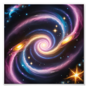 Photo of stars and galaxies of different colours