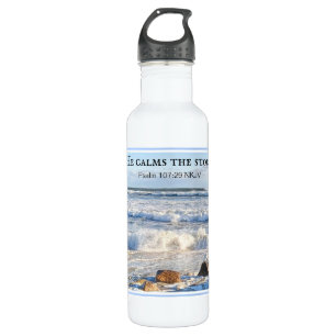 Photo of Stormy Sea He Calms the Storm Bible Verse 710 Ml Water Bottle