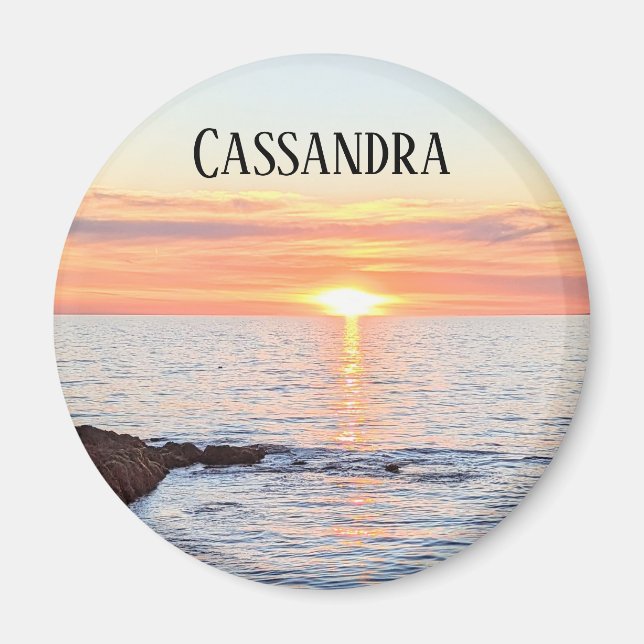 Photo of Sunset Name Tag Magnet (Front)