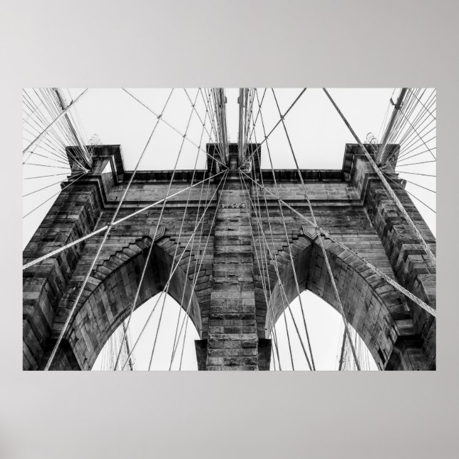 Photo of the Brooklyn Bridge in NYC Poster (Front)