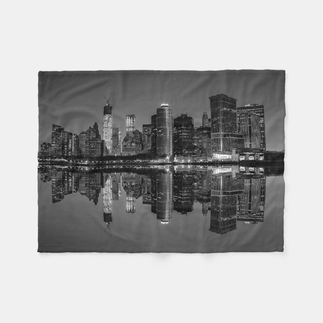 Photo of the New York City Skyline Landscape Fleece Blanket (Front (Horizontal))