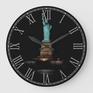 Photo of the Statue of Liberty in NYC Large Clock