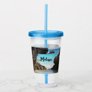 Photo of Tropical Island Coast & Sea Acrylic Tumbler