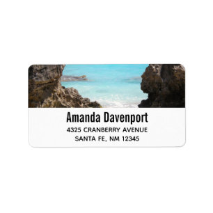 Photo of Tropical Island Coast & Sea Address Label